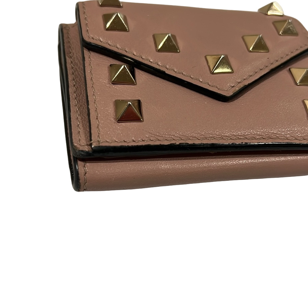 Valentino Garavani Rockstud Tan Compact Wallet EUC - Picture 13 of 15